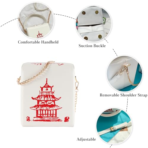 Sac de mode blanc polyvalent avec deux sangles amovibles pour épaule et main