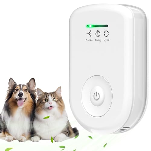 Air Purifiers Plug In Wall for Home, Ozone Odor Eliminator Air Ionizer with Negative Ions for Strong Odors, Pet Deodorizer for Dog Cat and Smoke Smell in Small Room Bedroom Bathroom Kitchen (2 Pack)
