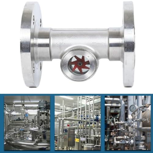 Indicateur de débit d'eau DN15 à bride en acier inoxydable