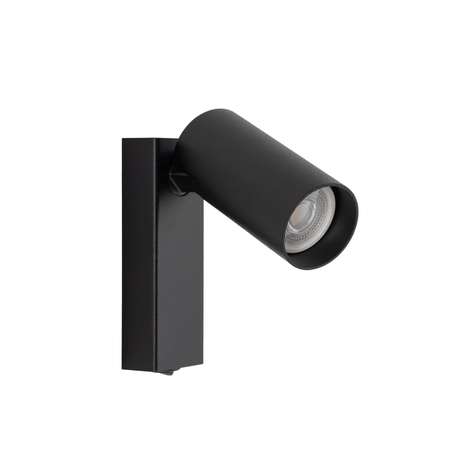 Licht-Erlebnisse Wandstrahler mit Schalter Stahl Schwarz Modern Schlafzimmer Flur GU10 stilvoll B:10 cm Wandlampe Wandspot Wohnzimmer