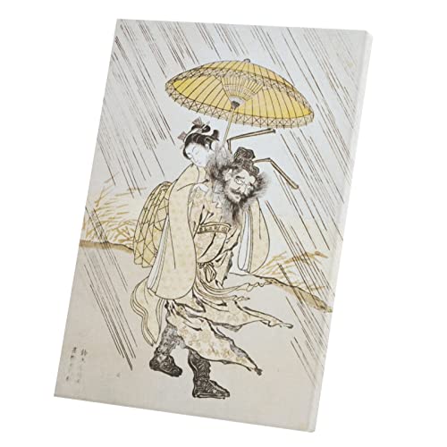 Art Japonais Harunobu Toile Imprimée pour Murs Blancs Monotones