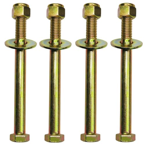 Image of 5 /8 inch x 7 inch Hex Head Bolt by Color Galvanization with Nylon Lock nut and Large Size Washer Assortment Kit,Alloy Steel,Grade 5.(4pcs Pack). by Metalsuberg