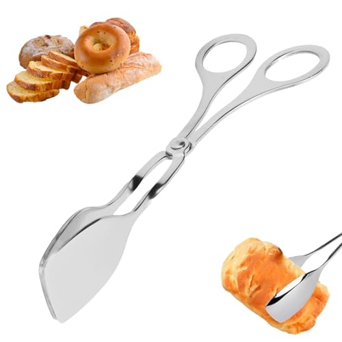 Mit Scherengriff Gebäckzange,Flachem Clip Zange KüChe,LäNge 18cm,Breite 7,5cm,Passend FüR KüChenzange,Grillzange,Kochzange,Fleischzange,GebäCkzange,Servierzange