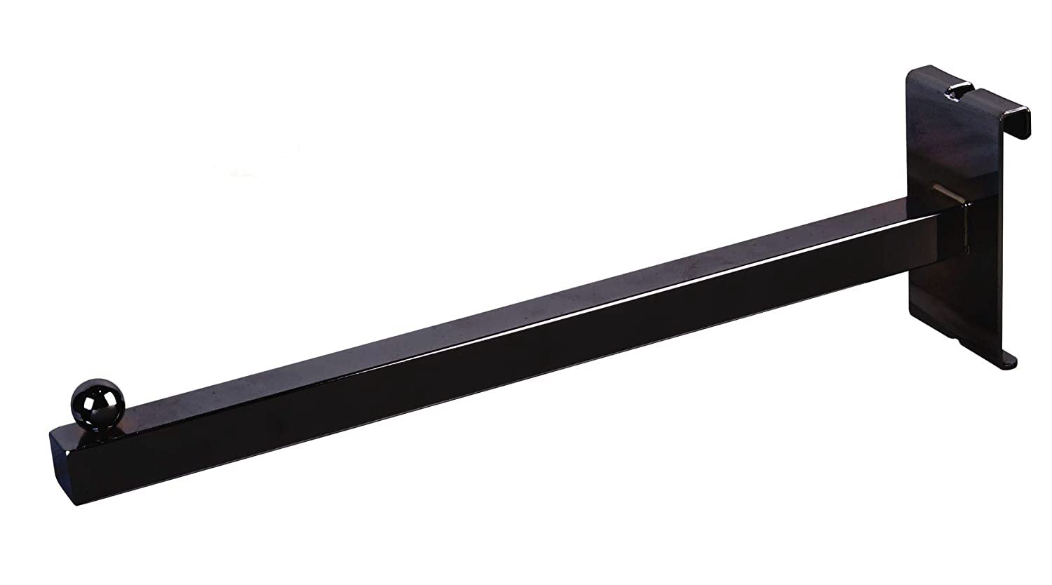 Only Hangers 12" Gridwall Faceouts for Gridwall Panels - Black Finish - Pack of 12