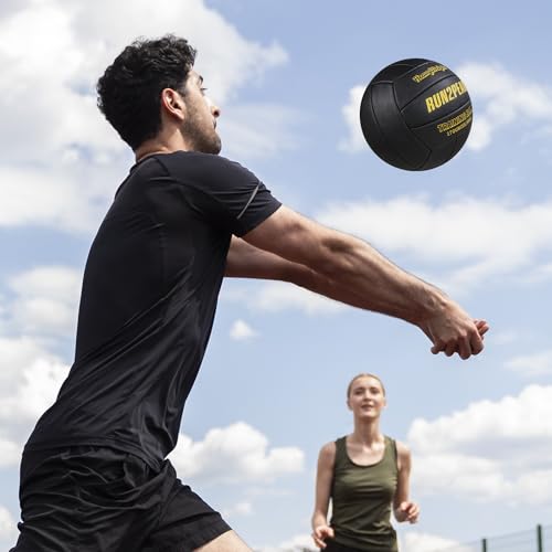 Image of RUN2PEAK Heavy Weight Volleyball Ball Official Size 5 Setter Training Volleyballs PU Practice Volley Balls for Indoor Rebounder Equipment Setters Weighted Volleyball Setting Trainer