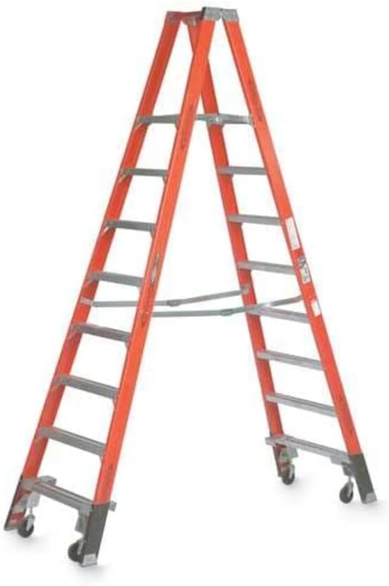Werner 4 ft. Fiberglass Platform Ladder (10 ft. Reach Height) with 300 lb. Load Capacity Type IA Duty Rating P6204