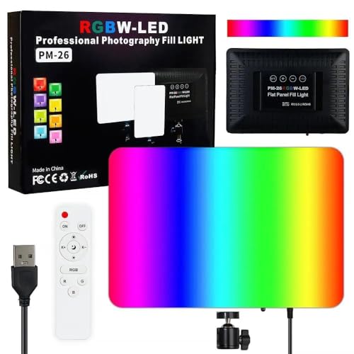 Image of SHOPEE RGB 10-Inch Panel LED Light for Photography, Videoshoot & Studio Lighting | LED Lamp for Studio Video Camera Light for Videoshoot, Gaming and Makeup (with Out Stand)