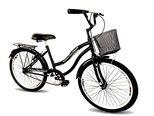 Maria Clara Bikes, Bicicleta Aro 24 Passeio Retrô Vintage S/Marchas Com Cesta