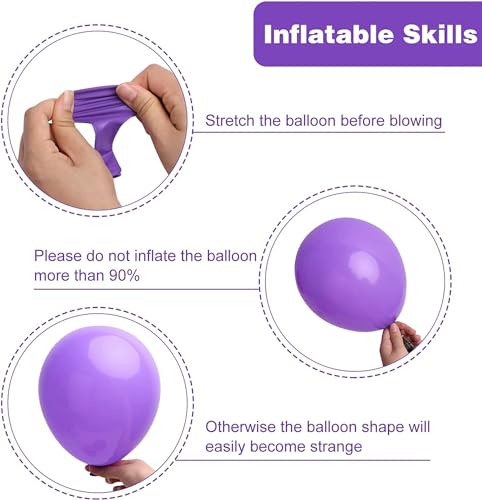 Image of Party Propz Rubber Balloons For Decoration 83 Pcs Purple Balloons For Birthday Decoration Balloon Garland Arch Kit Purple And White Balloons For Decoration Balloons For Party Decoration Balloon Arch