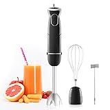 3 in 1 Stabmixer, Edelstahl Stab Stabmixer Set Hand Blender Pürierstab Edelstahl mit für die Zubereitung Von Salaten, Suppen und Gemüse Für Smoothie Suppen Babynahrung, BPA frei