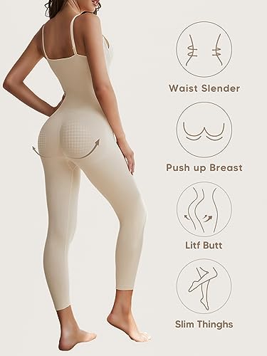 Women Open Bust Full Bodysuit Tummy Control Shapewear Workout Yoga Jumpsuit Body Shaper Butt Lifter Thigh Slimmer2