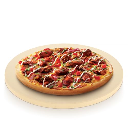 Piedra para pizza de alta calidad, distribución uniforme del calor, ideal para horno de pizza casero y barbacoa, piedra para horno (33 cm)