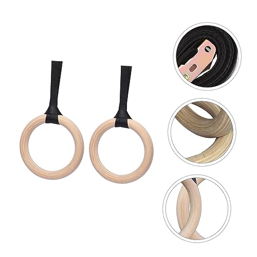 Anillas gimnasticas de madera con correas ajustables 4.5m miniatura 2