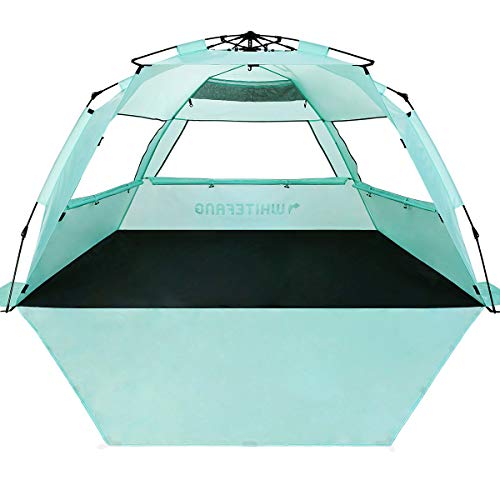WhiteFang Beach Tent Sun Shelter Pop Up - Easy Setup Beach Shade
