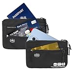 SUPACOOL Passport Holder Bag, Travel Wallet for Men Women Family, Passport Pouch, Card Holder Organizer, RFID Blocking, Two-piece Set(Black) - Image 3