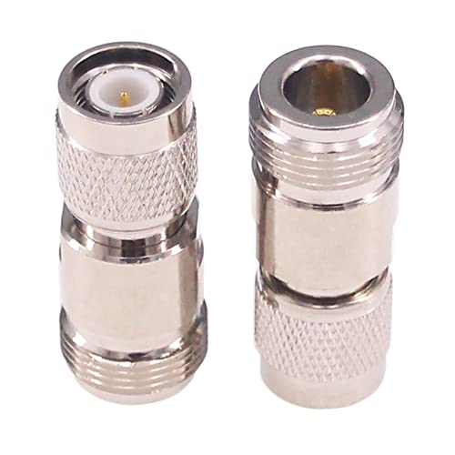2pcs Adaptador coaxial TNC macho a N hembra miniatura 4