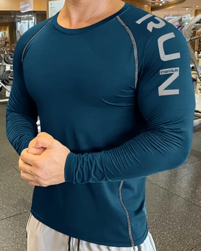 Image of EYEBOGLER Men Round Neck Solid Full Sleeve Regualr Fit T-Shirt