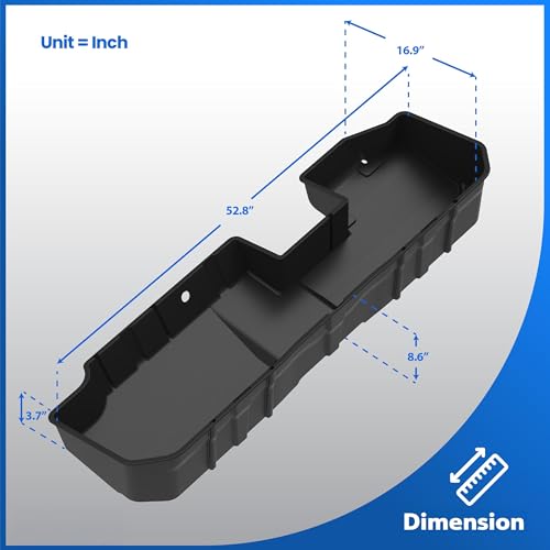 Tyger Auto Rear Under Seat Storage Box Compatible with 2019-2026 Chevy Silverado GMC Sierra 1500; 2020-2026 2500 3500HD Double & Crew Cab, Custom-Fit Cargo Organizer Console | TG-CB5C8838