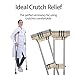 Underarm Crutch's Pad and Hand Grip Covers Universal Forearm Handle Padded Cushion Sets Accessories for Crutches Pads for Armpits (Khaki Check Pattern)