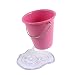 Creative Pencil Holder, Design Floating Bucket Pen Case Container Ideal Desk Accessory , cute Pencil Holder for Desk,Pink