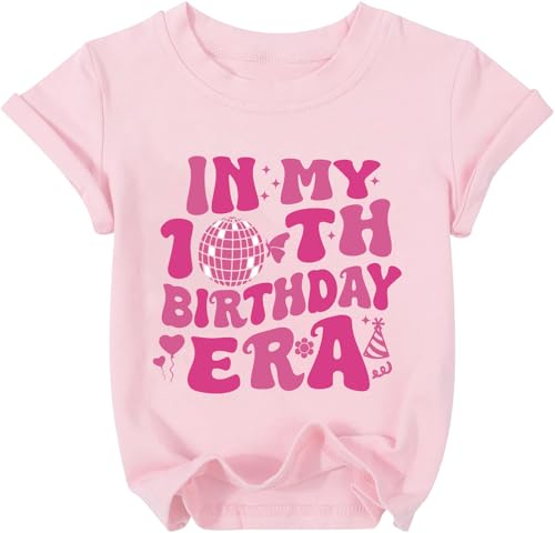 Image of in My Double Digits Era Shirt Girls Birthday Girl Shirt | 10 Birthday Shirt Girls 10th Birthday Gifts For Girls 10 Year Old Ten Party Tee Tops