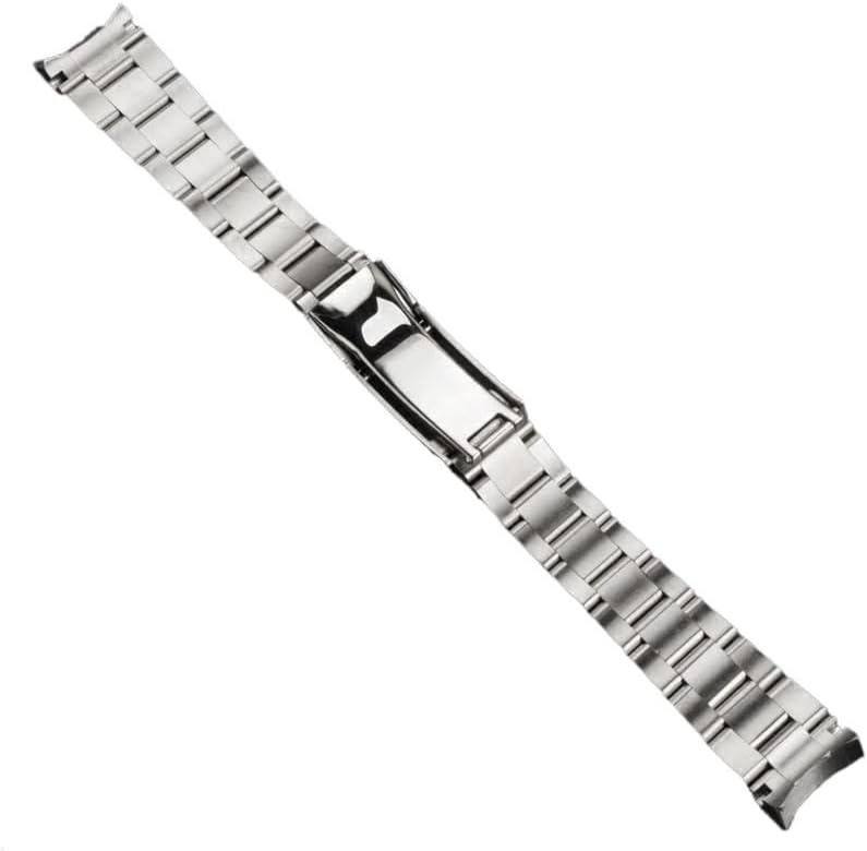 20mm Solid Stainless Steel Watch Chain Suitable Fit For Rolex Black Green Water Ghost Submariner Curved End Folding Buckle Watchband