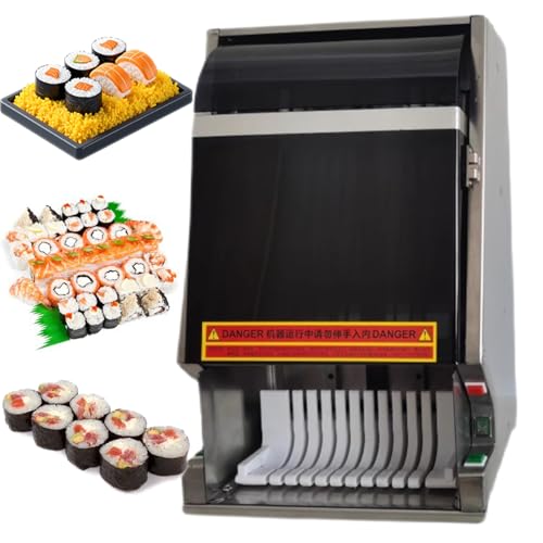 Cortador automático de rollos de sushi, ajustable 8/10/12 piezas, máquina comercial para hacer sushi para una preparación eficiente de alimentos