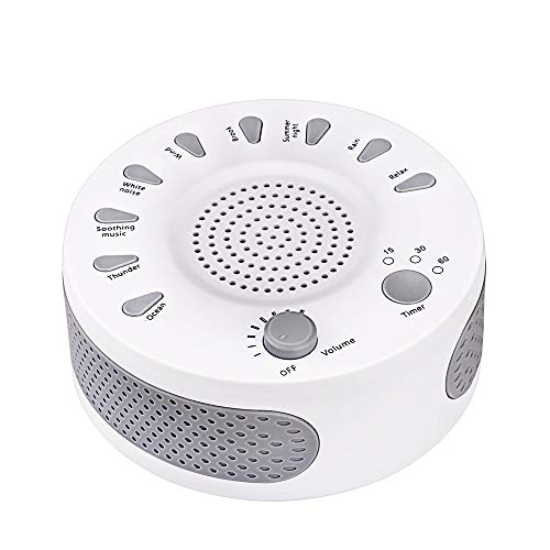 [2018 Latest] Macchina Rumore Bianco Sleep White Noise Machine, 9 terapie naturali lenitive per insonnia, disturbi del sonno, anziani ecc. Resta facilmente con le opzioni timer