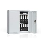 Unsere Aktenschränke bieten viel Stauraum auf kleinstmöglicher Stellfläche. Sie überzeugen durch solide Verarbeitung und sind aus einer langlebigen Stahlblechkonstruktion gefertigt.