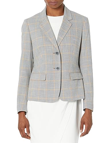 Kasper Women's Petite Two Button Flap Pkt JKT