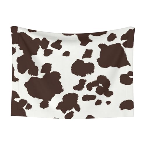 Kuilepa Brown Cow Print Waterproof Dog Blanket,Leakproof Pet Blanket for Large Dogs, Furniture Sofa Couch Cover Protector,Reversible Washable Soft Plush-Large