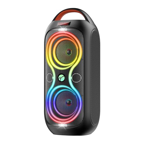 Party Bluetooth Speaker with Dual 4' Woofers, 60W Peak...