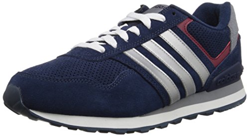 adidas NEO Men's Runeo 10K Fashion Sneaker, Collegiate Navy/Silver/Collegiate Burgundy, 8.5 M US