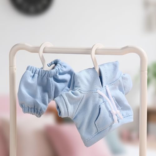 Image of 6.7 Inch Doll Clothes Set, Fun Fashion Doll Hoodies & Pants Cute Practical Costume Accessories for Figure Dressing (Blue)