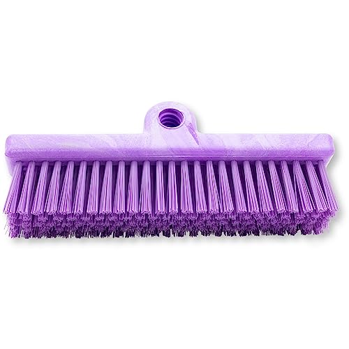 Image of SPARTA 40423EC68 Plastic Floor Scrub Brush, Wall Brush, Equipment Brush With Nonabsorbent Bristles For Industrial Kitchens, Hospitals, Commercial Cleaning, 10 Inches, Purple, (Pack of 2)
