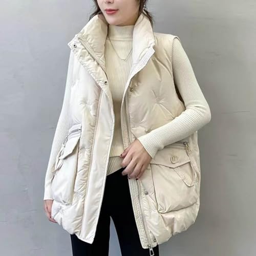 Uillui Womens Puffer Vest Teen Girls Trendy Sleeveless Zip Up Outerwear Warm Puffer Lightweight Down Winter Jackets Coats4
