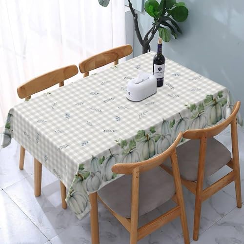 Nappe rectangulaire blanche 90x140 cm lavable pour table de cuisine - 2