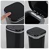 1 Pack 2 Liter/0.5 Gallon Mini Table Top Trash Can, Tiny Garbage Can with Lid, Black