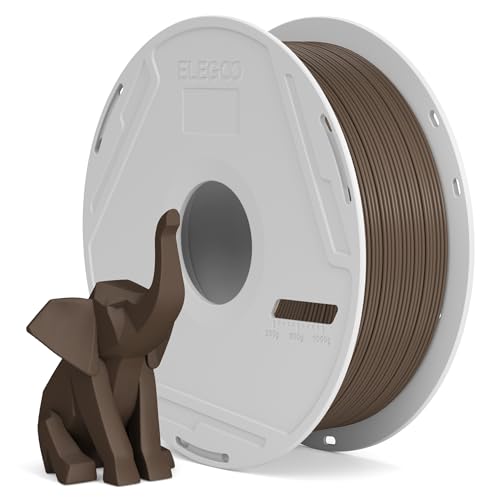 Image of ELEGOO PLA Basic Filament with Reusable Spool Cocoa Brown 1KG, 1.75mm PLA 3D Printing Filament 2.2lbs High Dimensional Accuracy, Easy Installation Detachable Spool Fits for Most 3D Printers