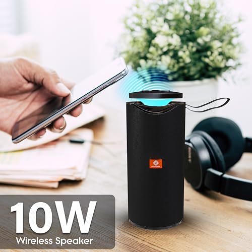 Image of MAKPOWER BEAT Box 10W Bluetooth Speaker - Wireless, Portable, Premium Bass, 4 Hours Playtime, Built-in Mic, TF /USB Support - Perfect for Outdoor, Home, Travel & Parties (Dark Black)