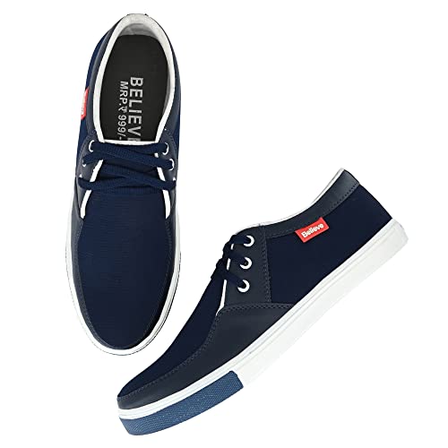Image of M /s KARDAM Footwear Traders Men's Flat Sole Casual Lace up Sneakers with Translucent Rubber Outsole for All Day wear(SCU)