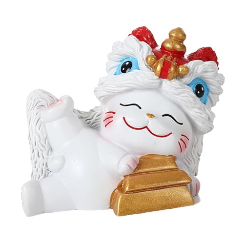 Ornement de bureau contre le stress, statuette chat zen