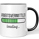 JUNIWORDS Tasse, Arbeitsvermittler loading, Schwarz (6186842)