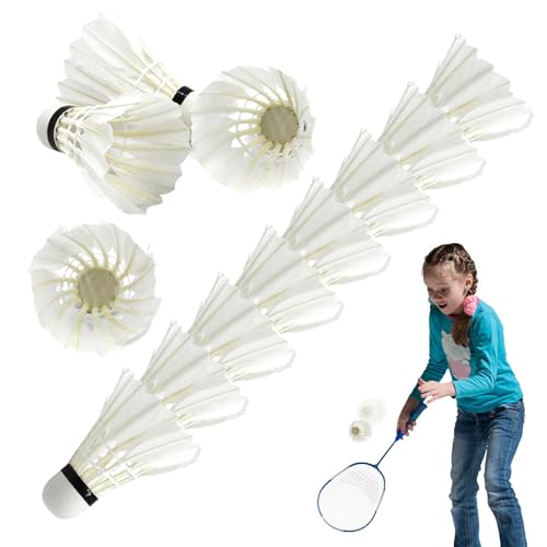 Volantes De Bádminton Plumas - Volantes De Bádminton Para Adultos, Juego De Pelotas De Entrenamiento De Plumas | Volantes De Entrenamiento De Alta Velocidad Para Deportes De Interior Y Exterior