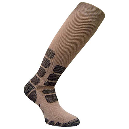 Eurosocks 0123 Silver DryStat Mountaineering Heavy Weight OTC Socks, Beige, X-Large