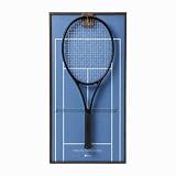 ONE MAAY Australian Open Tennis Frame – Tennis Racket Wall Mount Display & Holder – Melbourne Park Inspired Tennis Gift for Players & Coaches (16x31.5inch / 40x80cm)