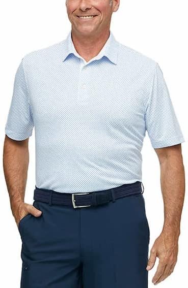Greg Norman Men's Performance Golf Polo, White. 3X-Large
