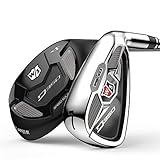 Lieferumfang: 1x Wilson Staff Golf-Set mit sieben Schlägern (Herren Rechtshand): Eisen 6, 7, 8, 9, Pitchingwedge, Sandwedge und Hybrid 5 (Ersatz für Eisen 5)