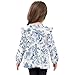 ODAWA Chinese Landscape Blue White Little Girls Cotton Loose T-Shirt, Girls Ruffle Tops for Fall 18M