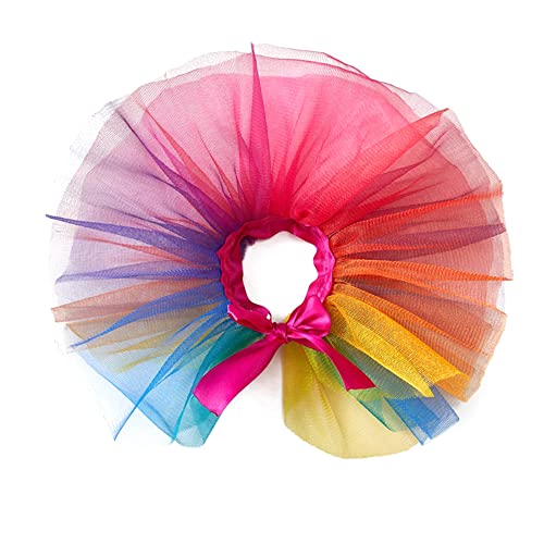Hapihom Pet Colorful Tutu Skirt Cute Birthday Dresses Costume Pet Supplies For Large Medium Small Dogs Cats colorful S